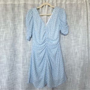 Zara Light Blue Polka Dot Dress Chic Preppy Coquette Feminine